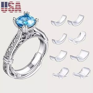 6pcs Invisible Ring Size Adjuster for Loose Ring Size Reducer Spacer Clear